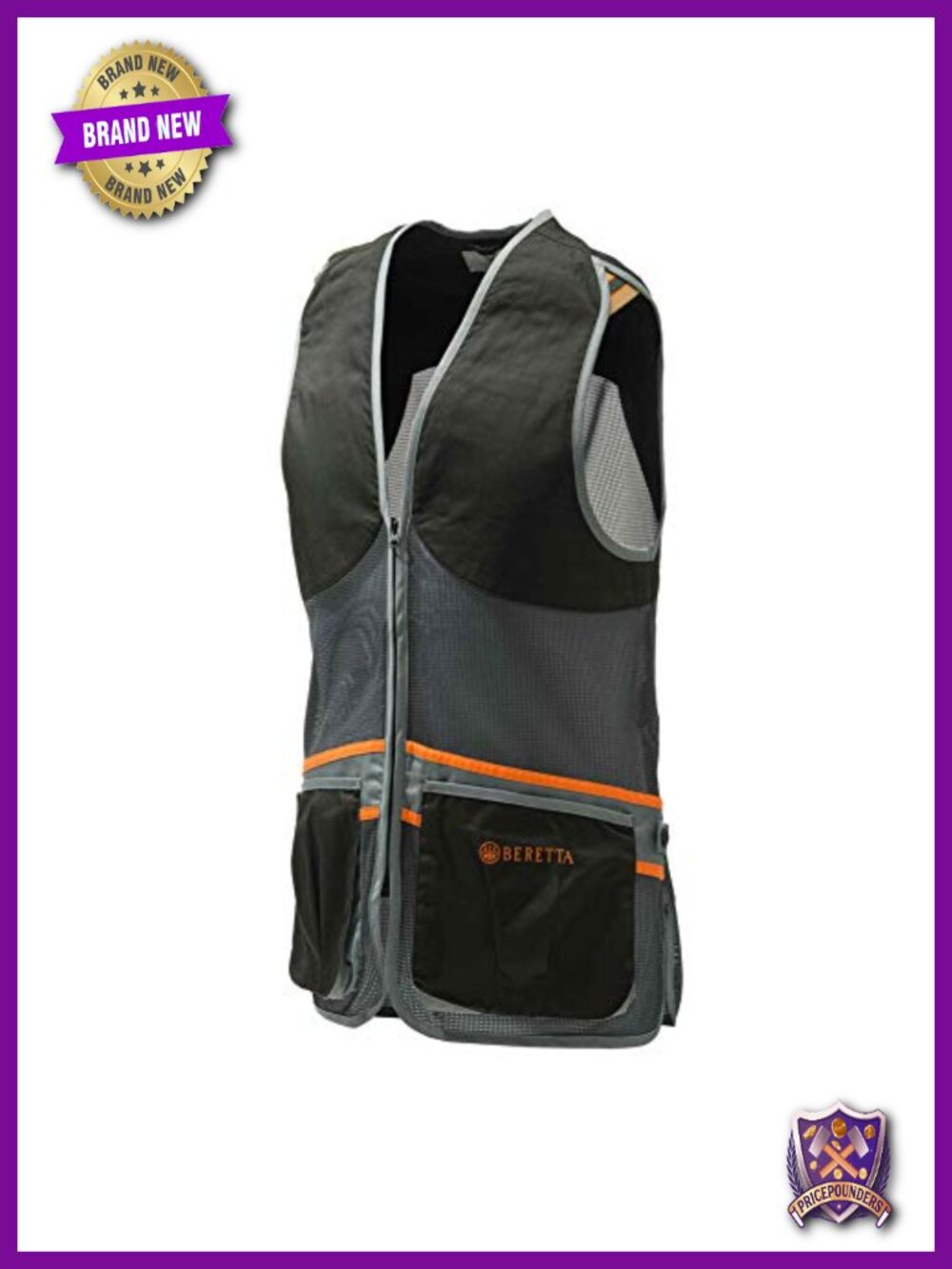 Full Mesh Shooting Vest Breathable Lightweight Competition Cartridge Pockets